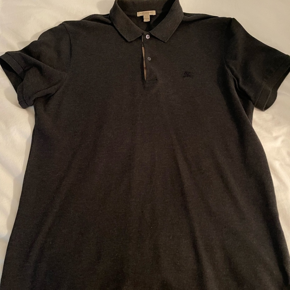 Mens Burberry Brit polo dark grey